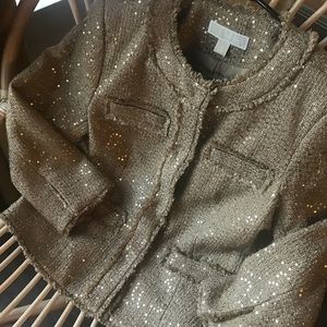 Sequined Button Closure Jacket